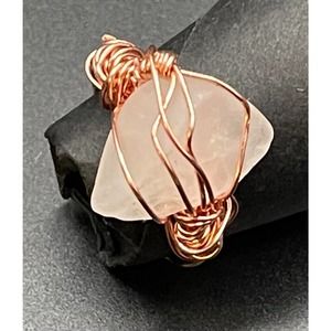 Copper Wire Wrapped Quartz Ring